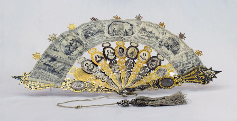 Back view of a Lincoln fan from the 1860s