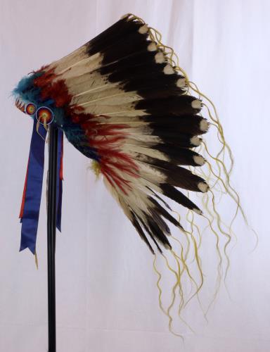 Left side view of a trade headress from the 1940s