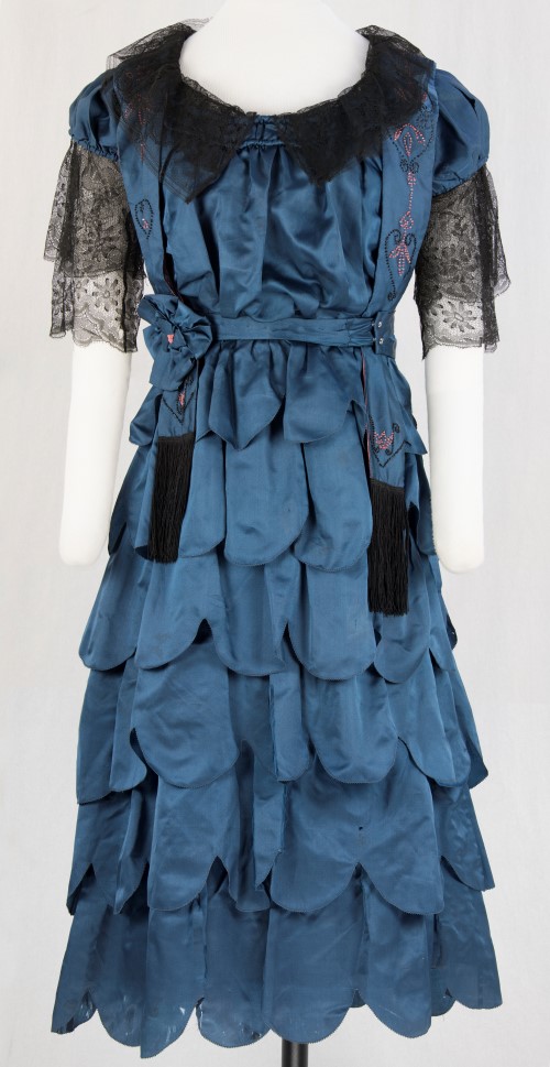 Dark Blue Silk Dress: Front