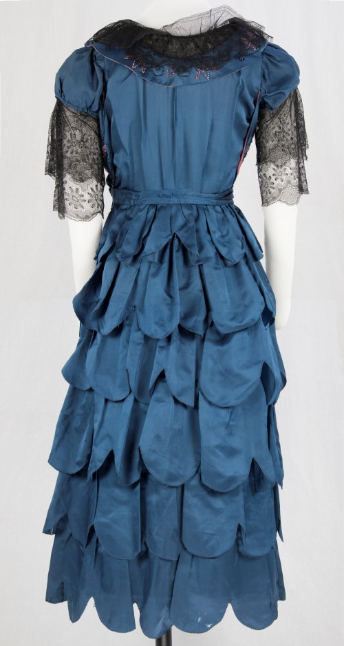 Dark Blue Silk Dress: Back