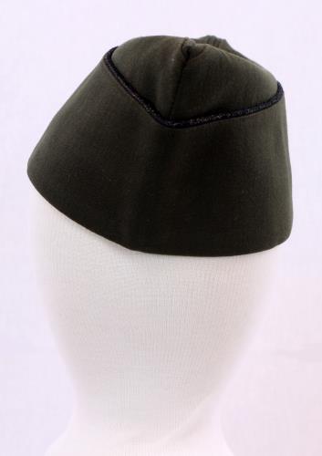 Back view of a World War II uniform butter bar hat from the 1940s