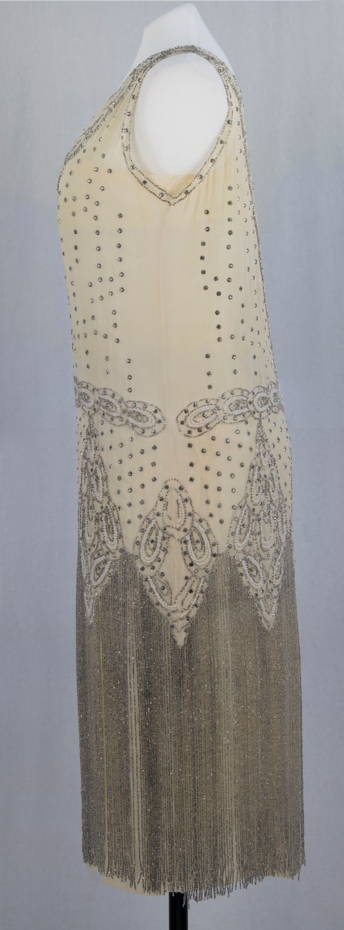 Fancy Beaded Evening Dress: Left Side