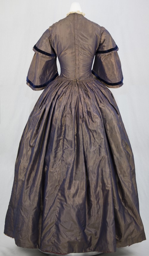 Brown and Blue Silk Taffeta: Back