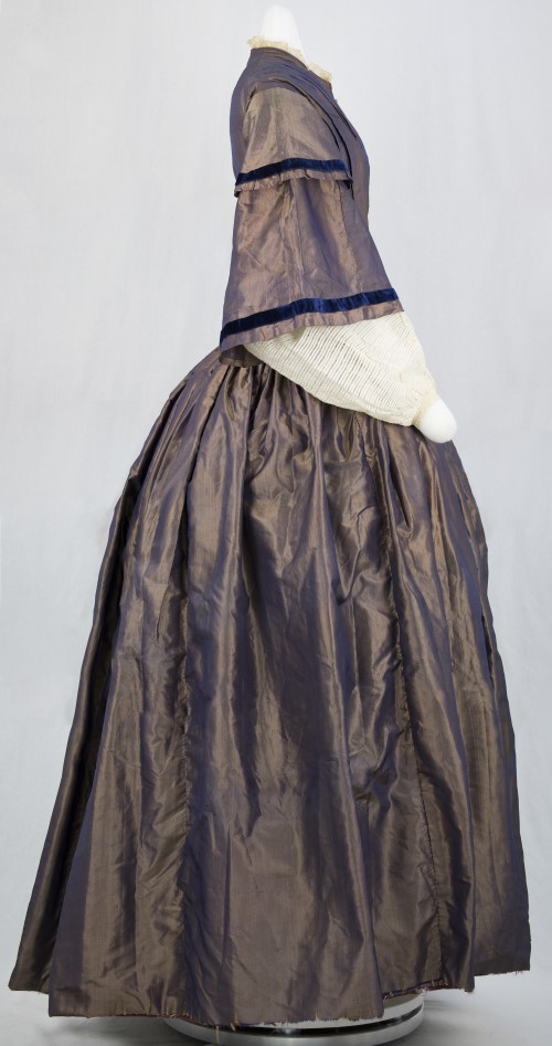 Brown and Blue Silk Taffeta: Side