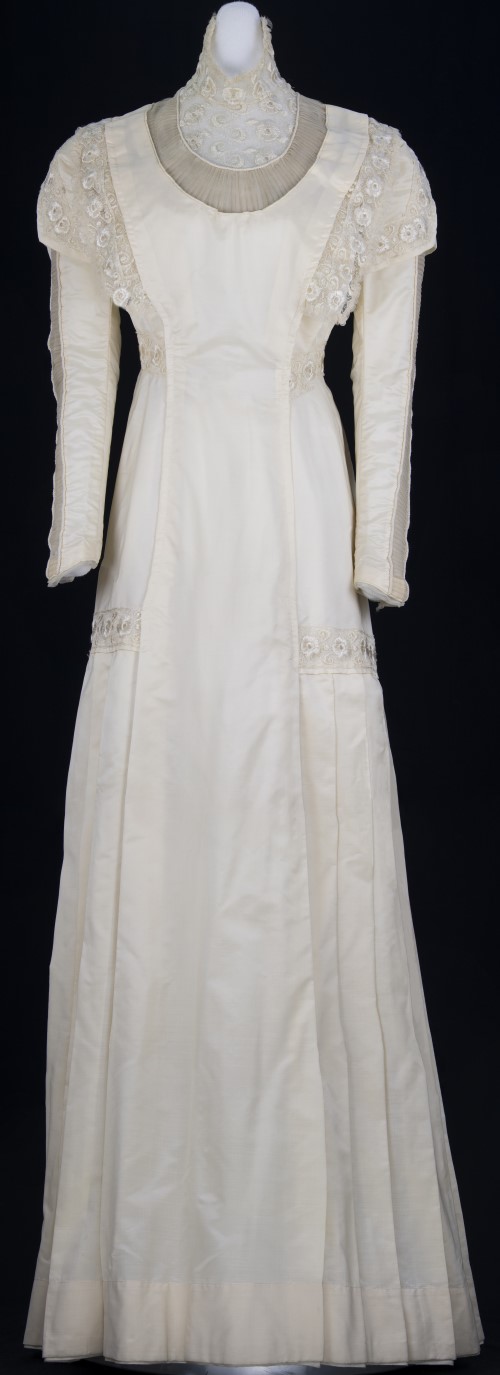 Ivory Silk Wedding Dress: Front