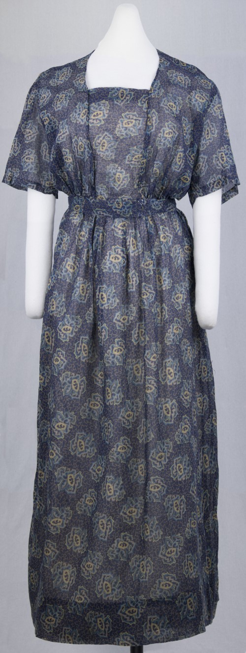 Blue Cotton Dress: Front