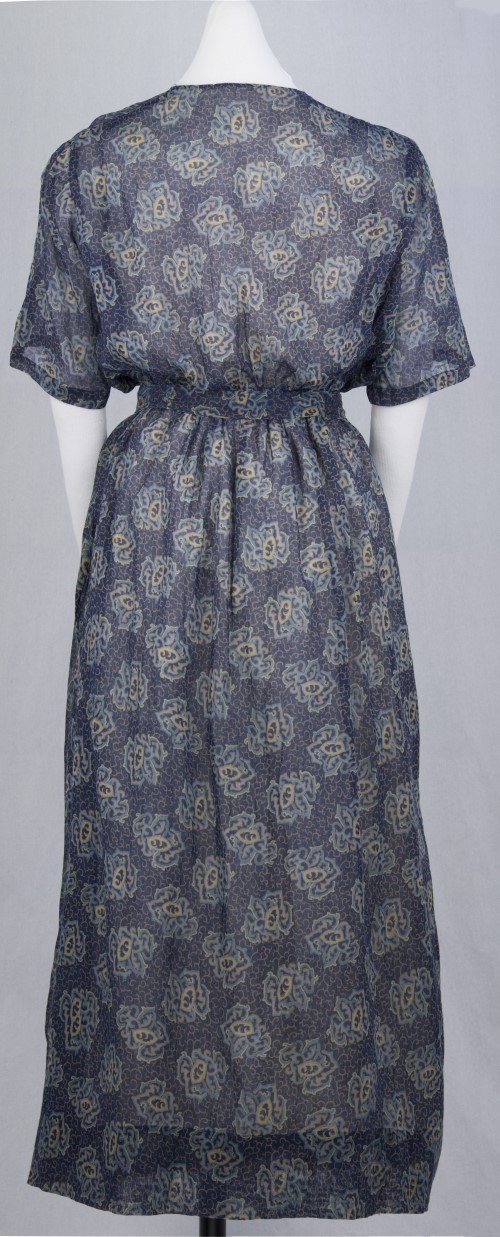 Blue Cotton Dress: Back