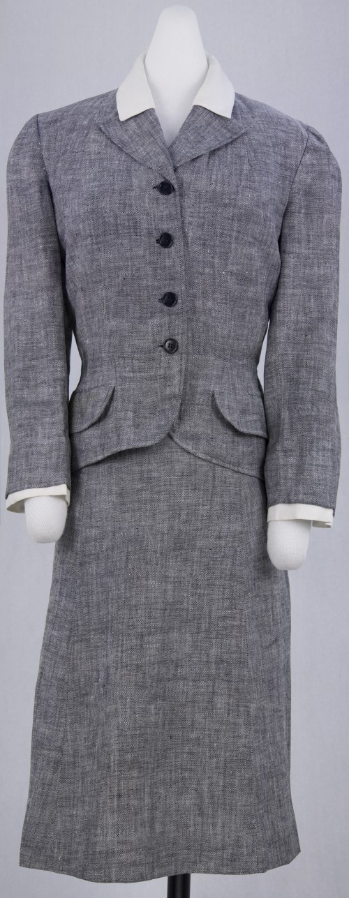 Black And White Tweed Suit: Front