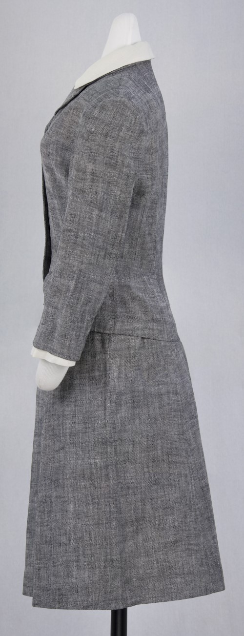 Black And White Tweed Suit: Side