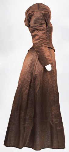 Brown Damask Dress: Side