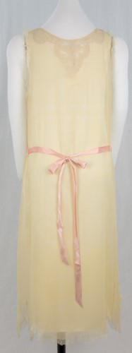 Yellow Chiffon Chemise Dress: Back