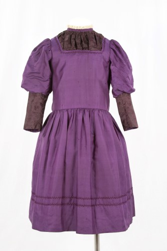 Child's Purple Satin Dress: Front
