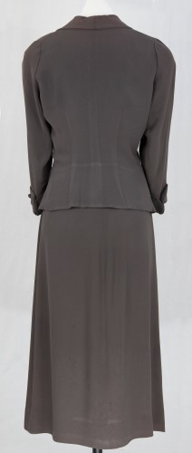 Grey Crepe Dress: Back