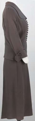 Grey Crepe Dress: Side