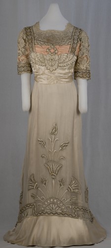 Satori Cream Scarab Gown: Front