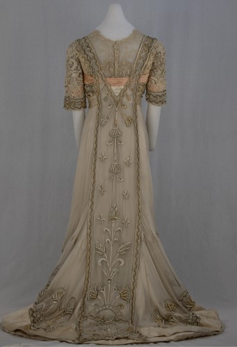 Satori Cream Scarab Gown: Back