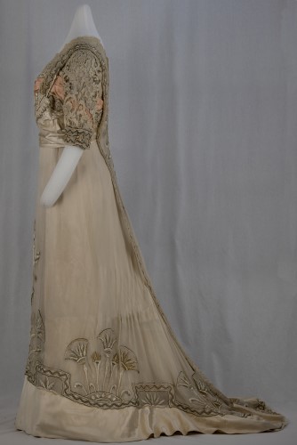 Satori Cream Scarab Gown: Side