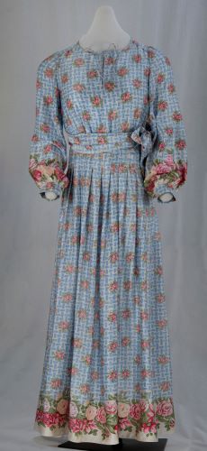 Flowery Checkered Dress: Front