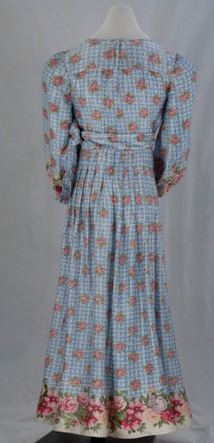 Flowery Checkered Dress: Back