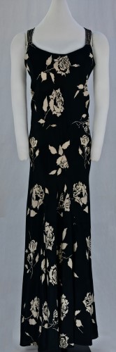 Sleeveless Silk Evening Gown: Front