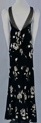 Sleeveless Silk Evening Gown: Back