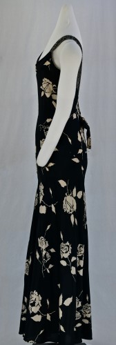 Sleeveless Silk Evening Gown: Side