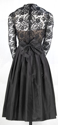 Black Lace on Black Dress: Back
