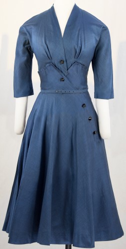 Navy Blue Dress With Belt: Front