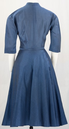 Navy Blue Dress With Belt: Back