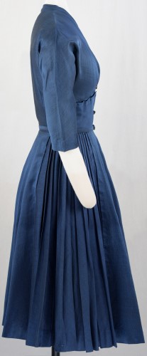 Navy Blue Dress With Belt: Left Side
